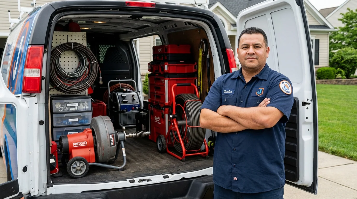 Professional drain cleaning equipment and Johns Plumbing LLC plumber in Swainsboro