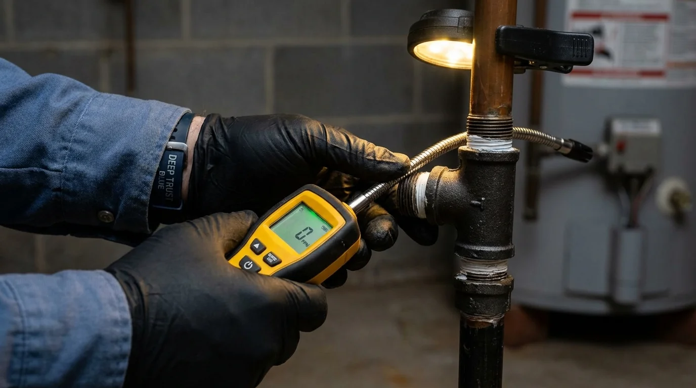 Gas leak detection with electronic sniffer by Johns Plumbing LLC in Swainsboro