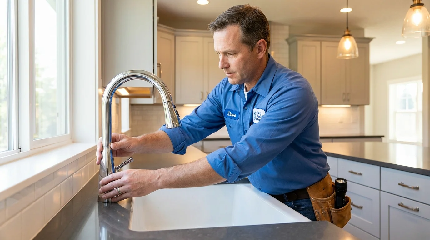 Kitchen faucet installation by Johns Plumbing LLC in Swainsboro
