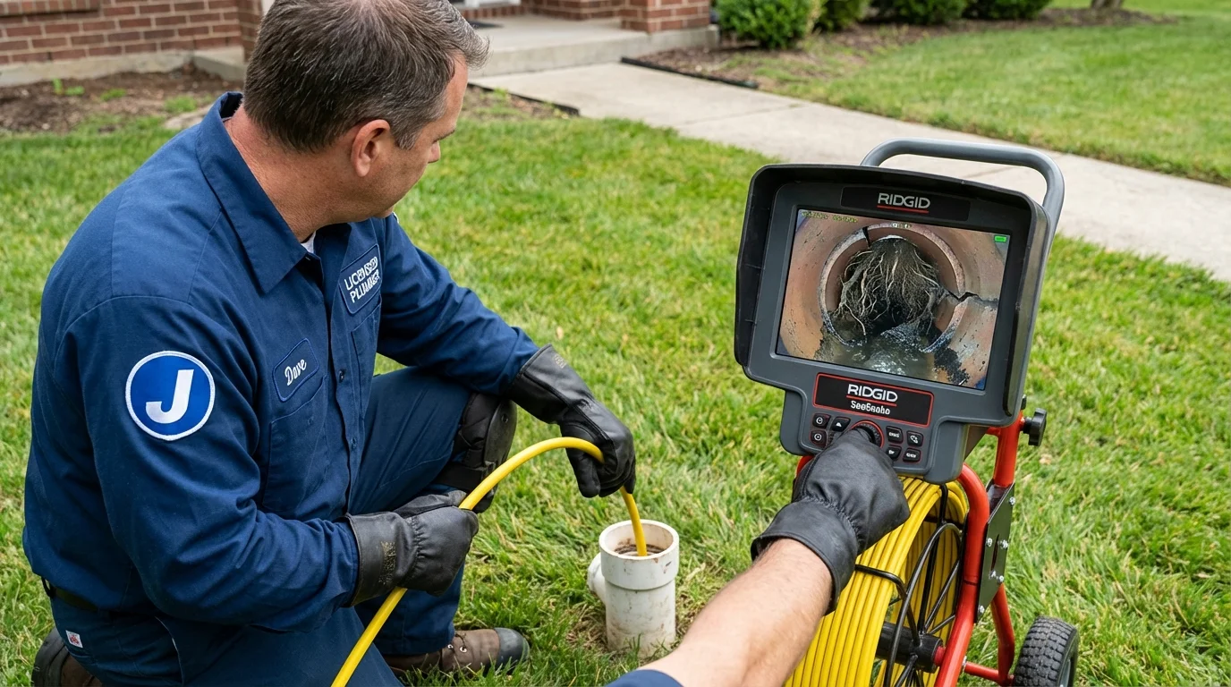 Sewer camera inspection being performed by Johns Plumbing LLC in Swainsboro